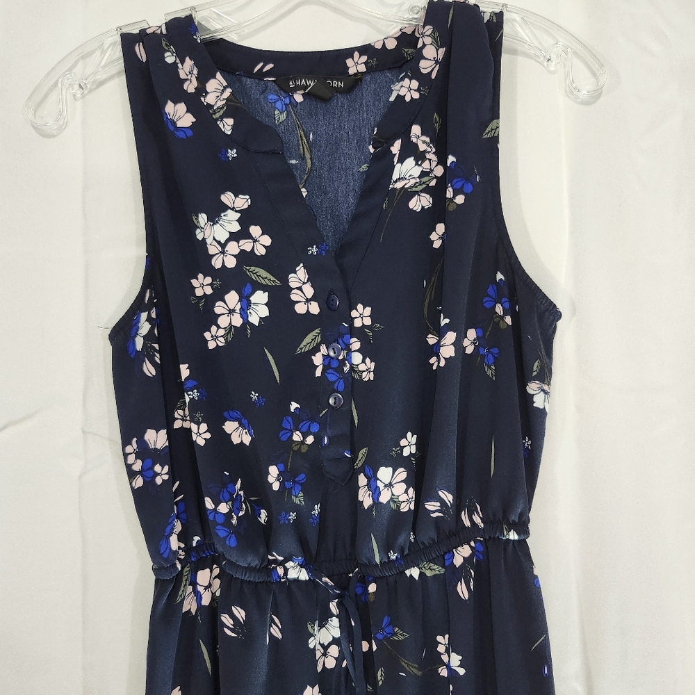 41 Hawthorn Size Small Floral Sleeveless Dress - Navy - Picture 2 of 7